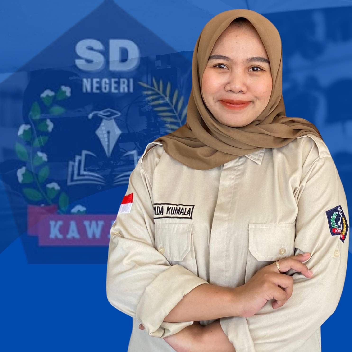 Biru Putih Foto Sentris Ucapan Hari Pers Nasional Instagram Media Post(8)