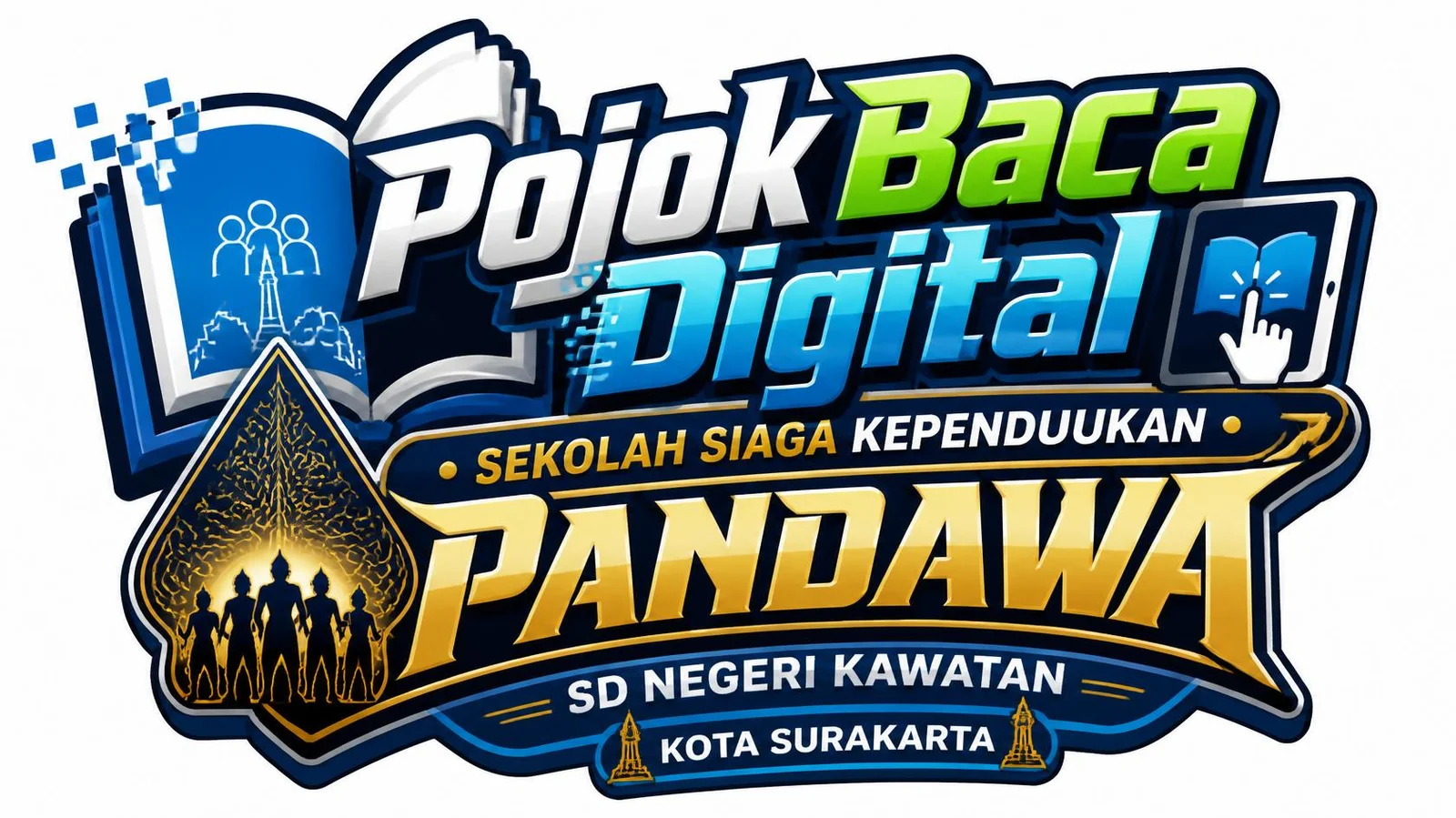 buatkan-logo-tulisan-Pojok-Baca-Digital-•-Sekolah-Siaga-Kependudukan-sd-negeri-kawatan-kota-surakarta-dengan-nama-pandawa-yang-menarik-dan-keren-8